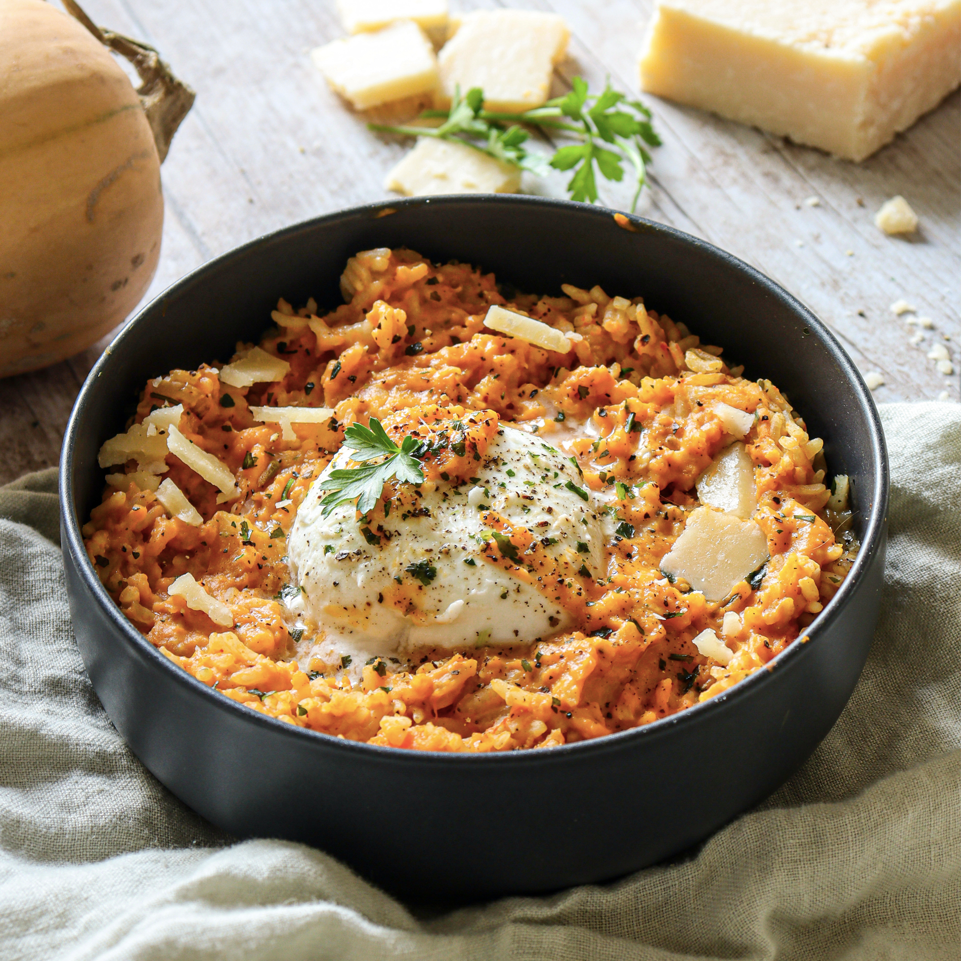 COURGES BUTTERNUT gratinées à la BURRATA – Casa Azzurra