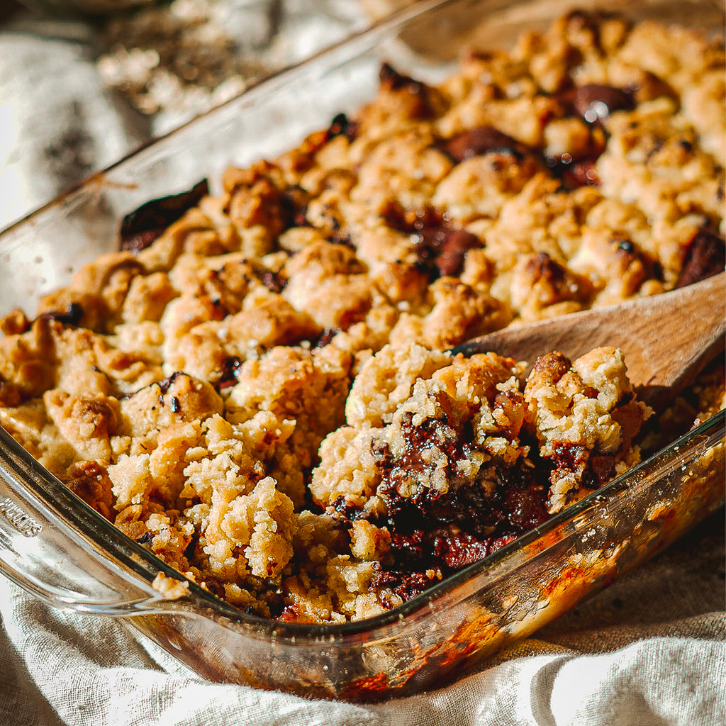 Crumble poires chocolat