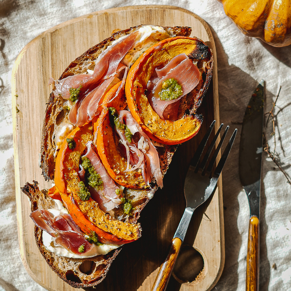 Tartine chèvre potimarron