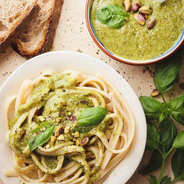 Tagliatelles au pesto de pistache