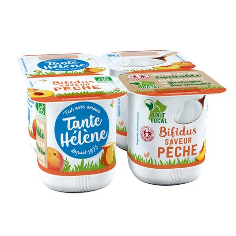 YAOURT BIFIDUS PECHE 4X125G