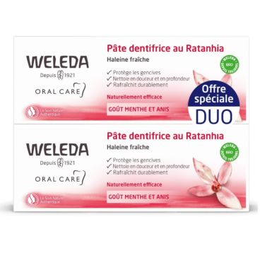 DUO DENTIFRICE AU RATANHIA 2X75