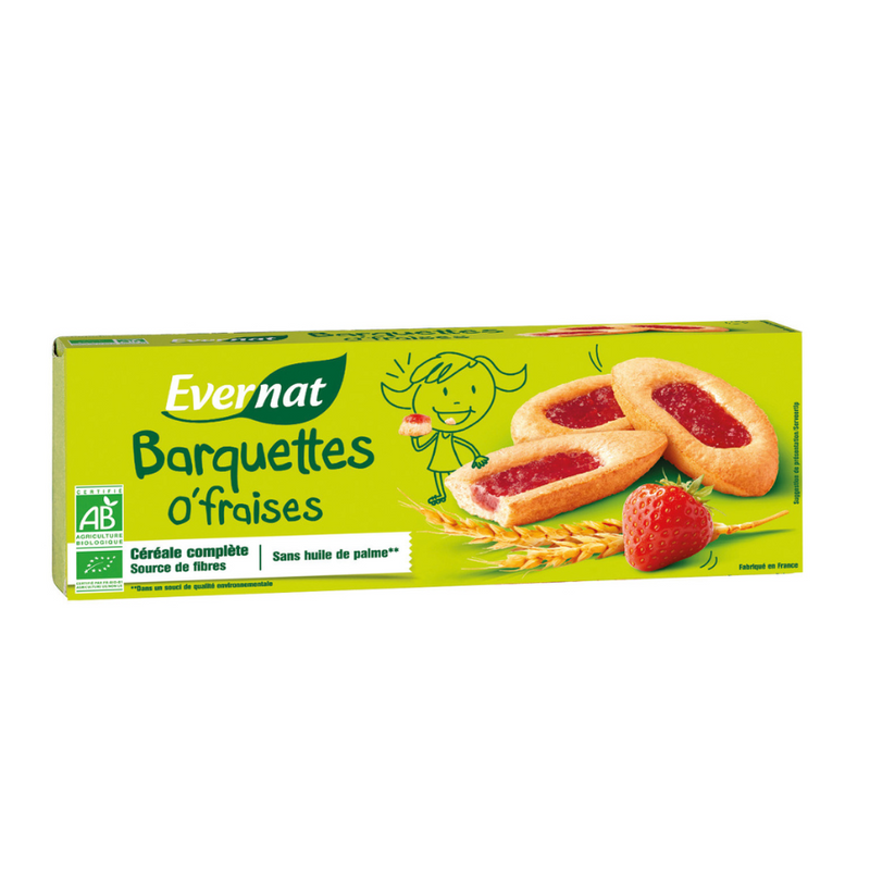 Biscuits barquette aux fraises