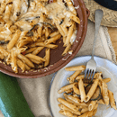 gratin crémeux de pâtes aux courgettes