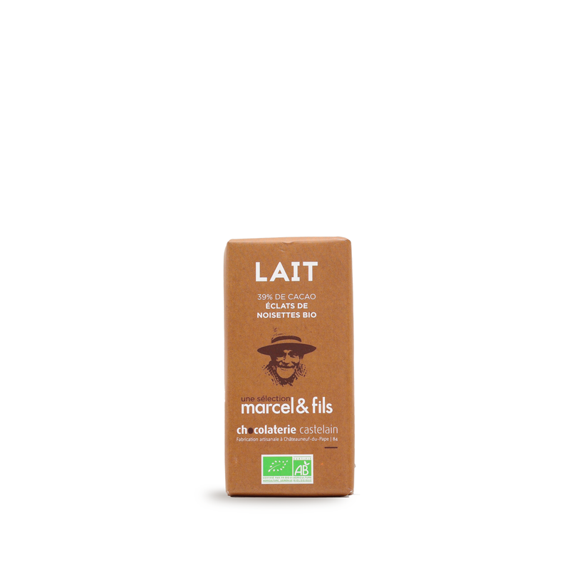 Mini tablette Chocolat LAIT 39% Eclats de noisettes
