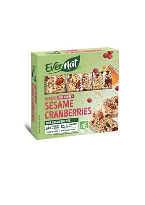 BARRE SESAME CRANBE SANS GLUTEN 3X25G