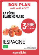 Pêche Blanche Plate
