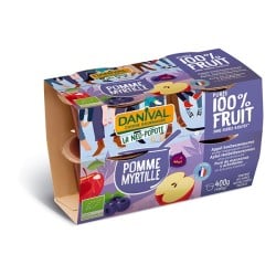 PURREE DE POMME ET MYRTILLE  4X100G