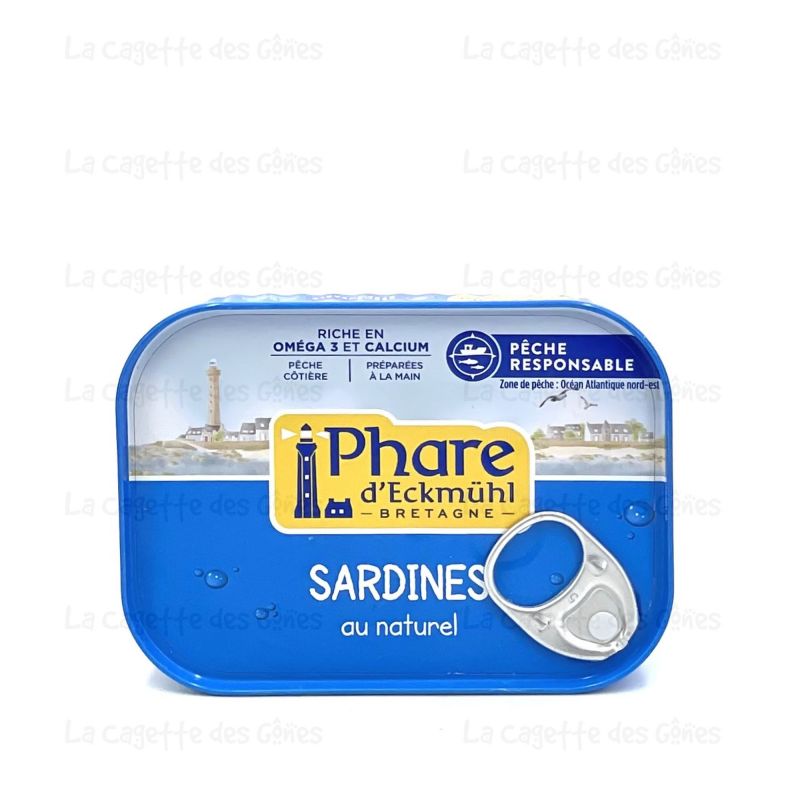 SARDINES AU NATUREL 135G PHARE ECKM