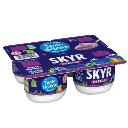 SKYR VACHE MYRTILLE 0%MG 4x100G