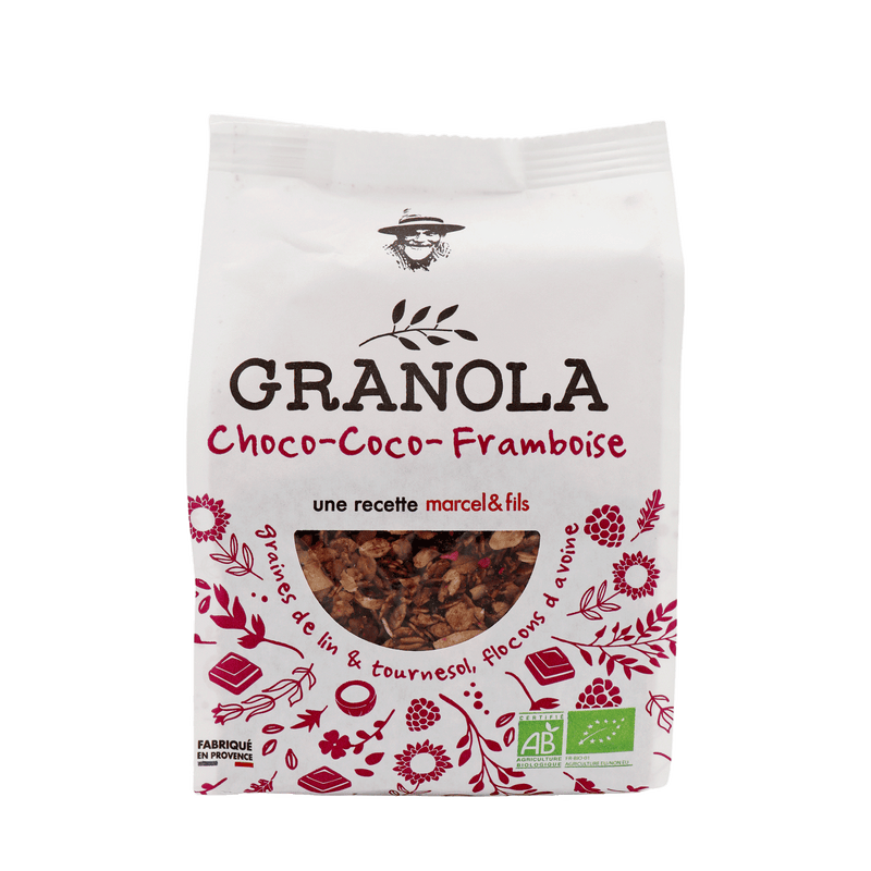 Granola choco, coco & framboise