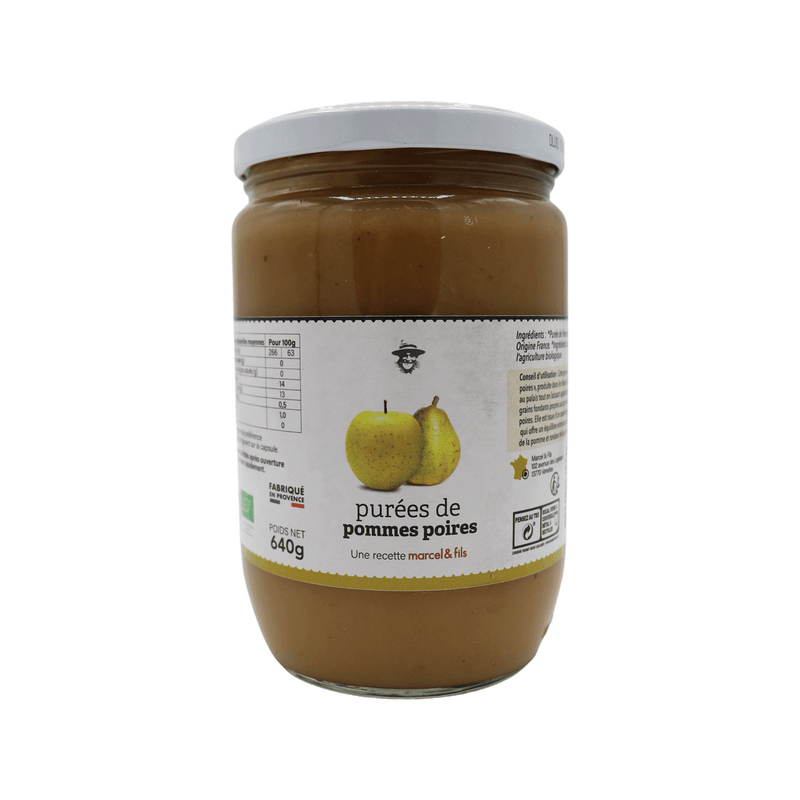 Purée de pommes poires